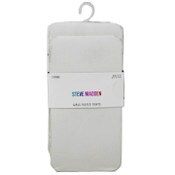 Wholesale - 2pk GIRLS WHITE MICROFIBER FOOTED TIGHTS STEVE MADDEN C/P 24, UPC: 731351461331